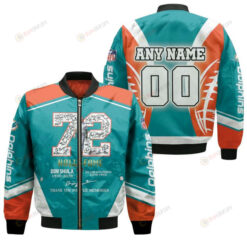Miami Dolphins Don Shula With Custom Name Number Bomber Jacket