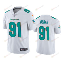 Miami Dolphins Emmanuel Ogbah 91 White Vapor Untouchable Limited Jersey