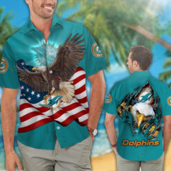Miami Dolphins Flag ??3D Printed Hawaiian Shirt