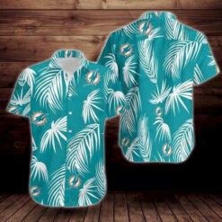 Miami Dolphins Flower Short Sleeve Curved Hawaiian Shirt