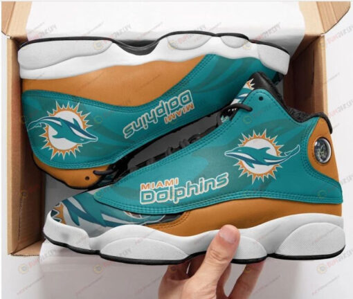 Miami Dolphins Football Team Form Air Jordan 13 Sneakers Sport Shoes