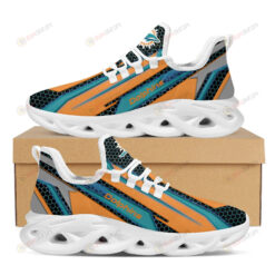 Miami Dolphins Geometric Hexagon Design 3D Max Soul Sneaker Shoes