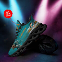 Miami Dolphins Illustration Custom Name 3D Max Soul Sneaker Shoes