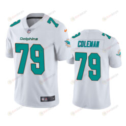 Miami Dolphins Larnel Coleman 79 White Vapor Limited Jersey