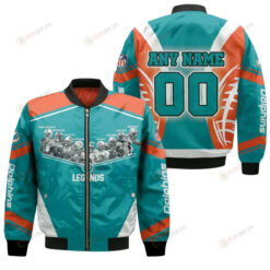 Miami Dolphins Legends Players Signed With Custom Name Number Bomber Jacket