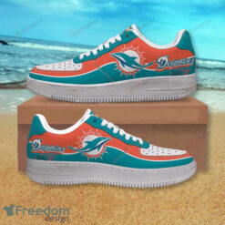 Miami Dolphins Logo Blue/Orange Air Force 1 Shoes Sneaker