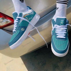 Miami Dolphins Logo Fireball Pattern Air Force 1 Printed