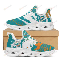 Miami Dolphins Logo Pattern Custom Name 3D Max Soul Sneaker Shoes