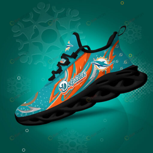 Miami Dolphins Logo Triangle Pattern 3D Max Soul Sneaker Shoes