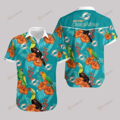 Miami Dolphins Parrot Hawaiian Shirt