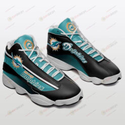 Miami Dolphins Pattern Air Jordan 13 Shoes Sneakers In Turquoise