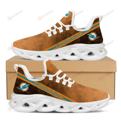 Miami Dolphins Polygonal Design Pattern 3D Max Soul Sneaker Shoes