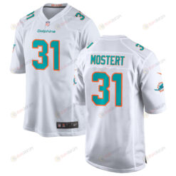 Miami Dolphins Raheem Mostert 31 Game Jersey - White Jersey