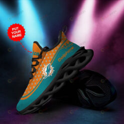 Miami Dolphins Small Logo Custom Name 3D Max Soul Sneaker Shoes