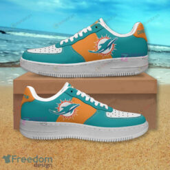 Miami Dolphins Team Logo Air Force 1 Shoes Sneaker