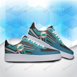 Miami Dolphins Team Logo Special Edition Air Force 1 Shoes Sneaker
