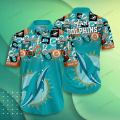 Miami Dolphins Turquoise ??3D Printed Hawaiian Shirt