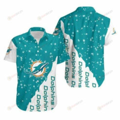 Miami Dolphins Turquoise And White Hawaiian Shirt