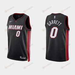 Miami Heat 0 Marcus Garrett 2022-23 Icon Edition Black Men Jersey