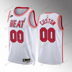 Miami Heat 2022-23 Custom 00 Classic Edition White Men Jersey Swingman