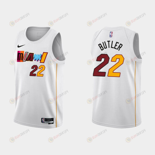 Miami Heat 22 Jimmy Butler 2022-23 City Edition White Men Jersey