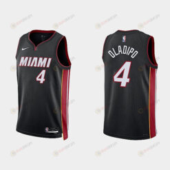 Miami Heat 4 Victor Oladipo 2022-23 Icon Edition Black Men Jersey