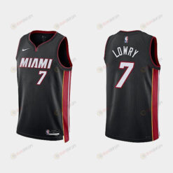 Miami Heat 7 Kyle Lowry 2022-23 Icon Edition Black Men Jersey