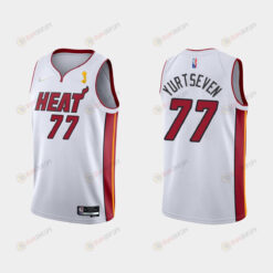 Miami Heat 77 Omer Yurtseven Champions Cup 2023 Patch White Jersey