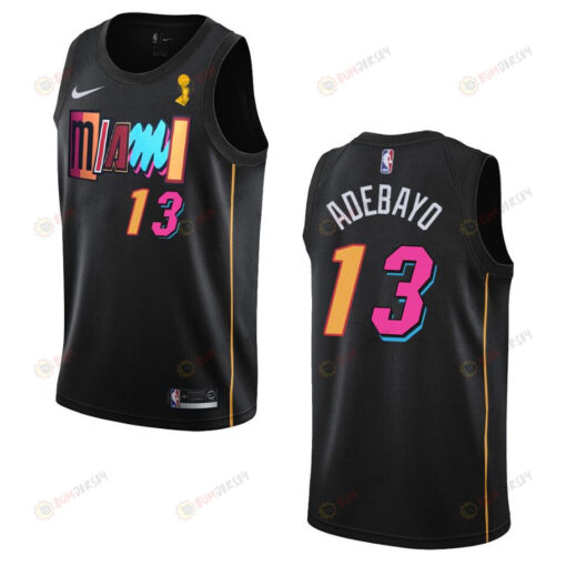 Miami Heat Bam Adebayo 13 Champions Cup 2023 Patch Jersey Black