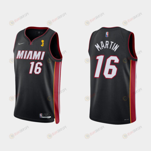 Miami Heat Custom 00 Champions Cup Diamond Black Jersey Icon