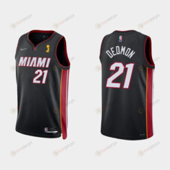 Miami Heat Dewayne Dedmon 21 Champions Cup Black Jersey Icon