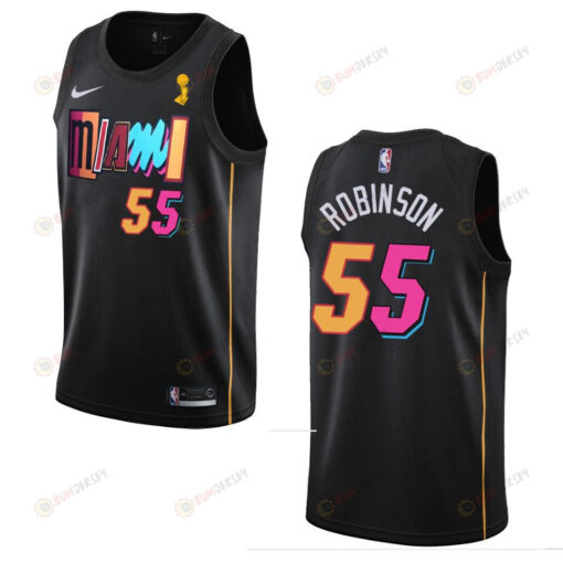 Miami Heat Duncan Robinson 55 Champions Cup 2023 Patch Jersey Black