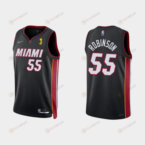 Miami Heat Duncan Robinson 55 Champions Cup Diamond Black Jersey Icon