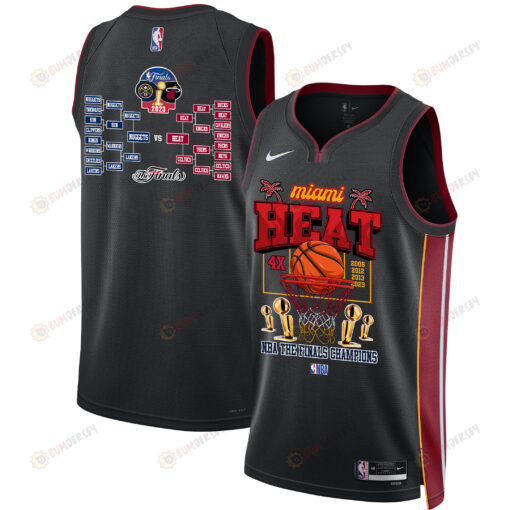 Miami Heat Lineup Road To The Final Champions 2023 Swingman Jersey - Black