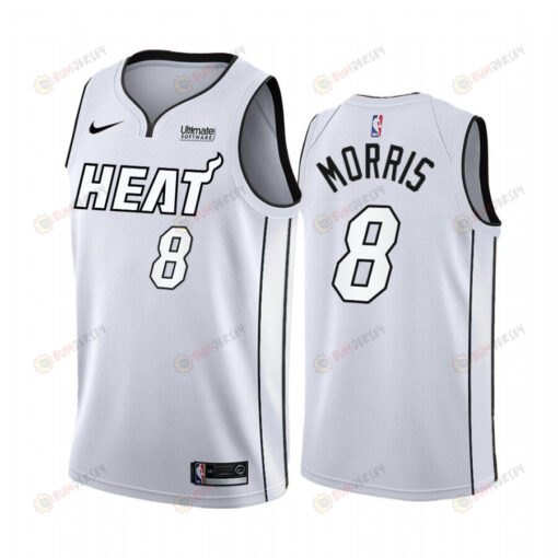 Miami Heat Markieff Morris White Hot 2022 Playoffs 8 Jersey