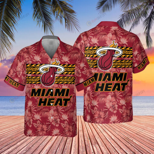 Miami Heat National Basketball Association 2023 Hibiscus Pattern AOP Hawaiian Shirt SH1FI