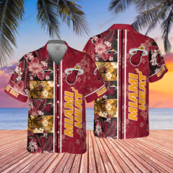 Miami Heat National National Basketball Association 2023 Hibiscus Pattern V1 AOP Hawaiian Shirt SH1FI