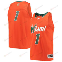 Miami Hurricanes 1 Reverse Retro Men Jersey - Orange