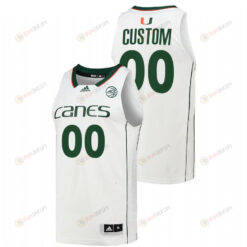 Miami Hurricanes 2022 College Elite Basketball Men Custom Jersey - White