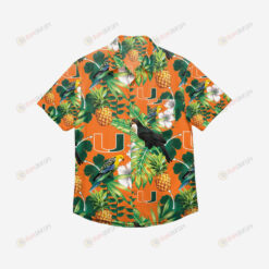 Miami Hurricanes Floral Button Up Hawaiian Shirt