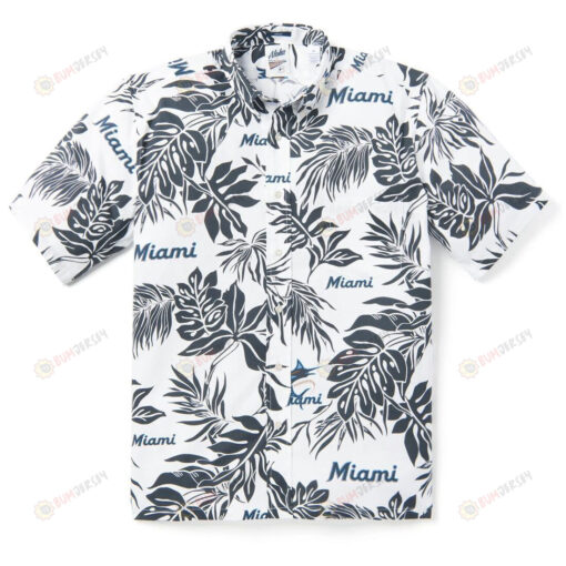 Miami Marlins Aloha Hawaiian Aloha Shirt Beach Short Sleeve