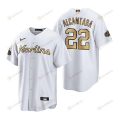 Miami Marlins Sandy Alcantara White 2022-23 All-Star Game Jersey