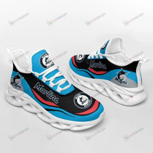 Miami Marlins Team Logo 3D Max Soul Sneaker Shoes