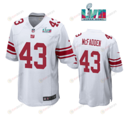 Micah Mcfadden 43 New York Giants Super Bowl LVII Super Bowl LVII White Men's Jersey