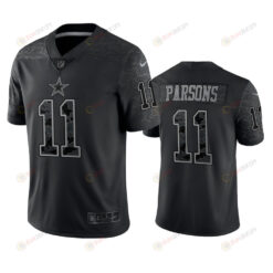 Micah Parsons 11 Dallas Cowboys Black Reflective Limited Jersey - Men