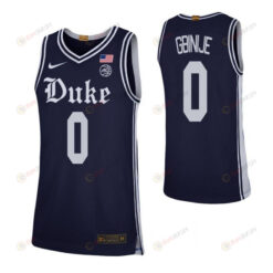Michael Gbinije 0 Elite Duke Blue Devils Basketball Jersey Navy
