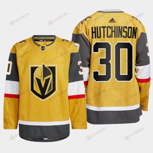 Michael Hutchinson 30 Vegas Golden Knights Gold Jersey 2023 Home