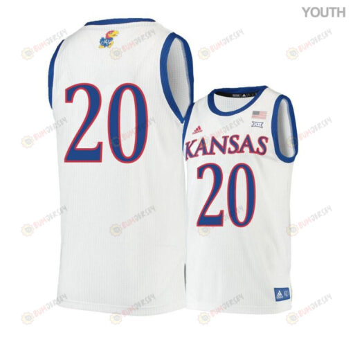 Michael Jankovich 20 Kansas Jayhawks Basketball Youth Jersey - Beige