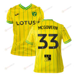 Michael McGovern 33 Norwich City 2022-23 Home Jersey - Yellow