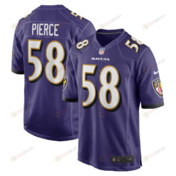 Michael Pierce 58 Baltimore Ravens Game Jersey - Purple